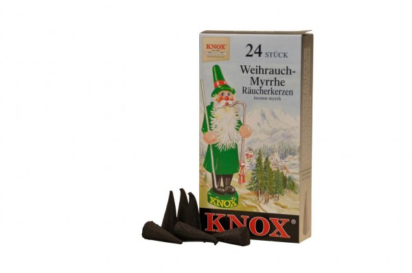 Räucherkerzen - Weihrauch-Myrrhe von KNOX,  24 Stück