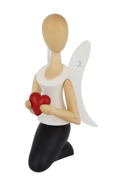 Engel - Sternkopf mit Herz, knieend, 25 cm von Holzkunst Gahlenz_1