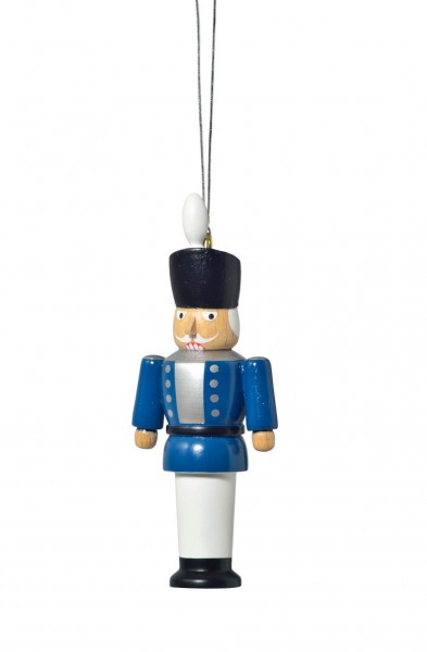 Christmas tree decoration nutcracker, blue, 8 cm by KWO