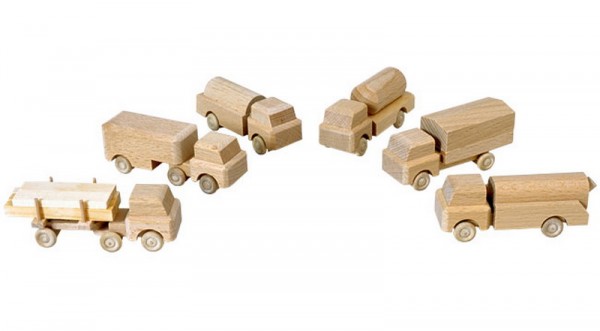 LKW gehören zu den klassischen Kinderspielzeugen im Bereich Fahrzeuge. Dieses LKW Set,bestehend aus 6 Stück in verschiedenen Variatioinen, bietet viel …