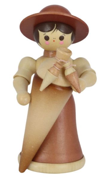 Miniatur Mädchen mit Zuckertüte, 10 cm von Romy Thiel