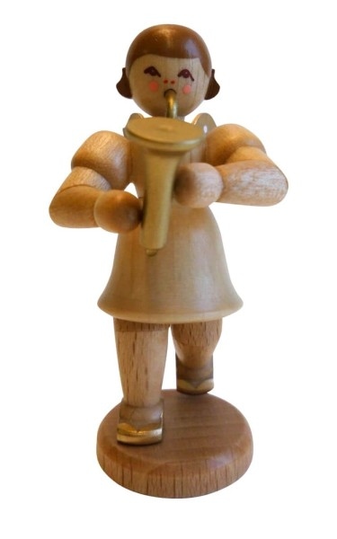 Weihnachtsengel mit Saxophon, natur, Kurzrock von SEIFFEN.COM