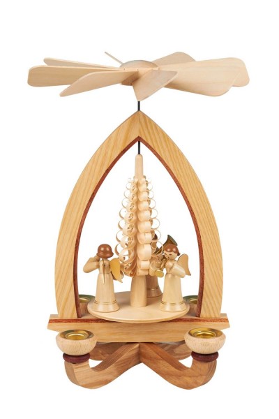 Christmas pyramid with long-skirt angel, 28 cm Heinz Lorenz Olbernhau/ Erzgebirge_Picture1