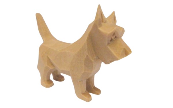 Miniatur Hund Schnauzer, geschnitzt, 4 cm SEIFFEN.COM
