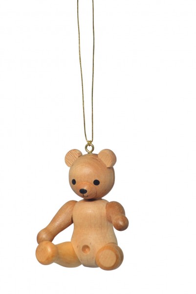 KWO Christbaumschmuck Teddy, sitzend zum Hängen für den Weihnachtsbaum