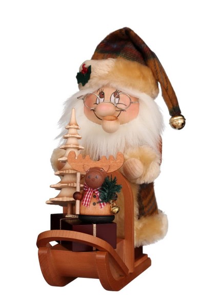 Räuchermännchen Wichtel Weihnachtsmann mit Schlitten, 28 cm von Christian Ulbricht