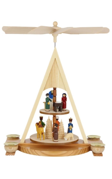 Weihnachtspyramide Heilige Familie 2-stöckig von Knuth Neuber_1