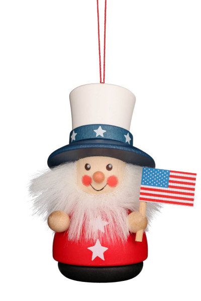 Christbaumschmuck Wackelmännchen Uncle Sam von Christian Ulbricht, Made in Germany