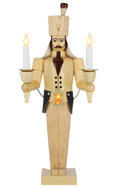 Miner with belly lamp, 50 cm, natural, electrically illuminated by SEIFFEN.COM_1