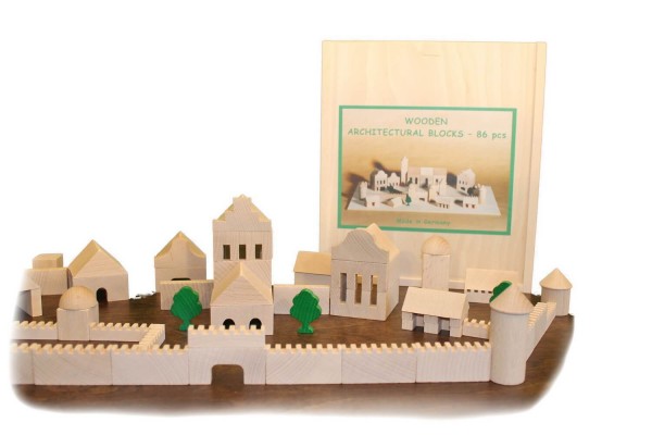 Baukasten Architektur: Ein kreatives Holzspielzeug für kleine Baumeister von Ebert GmbH aus Olbernhau Bausteine und Bauklötze zählen zu den ältesten und …