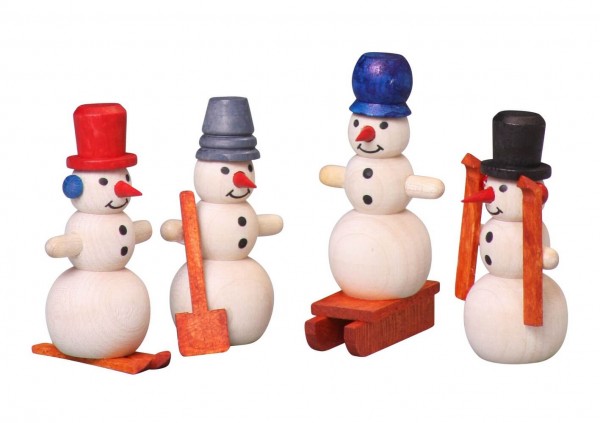 Schneemannquartett stehend, 4,5 cm von Thomas Preißler