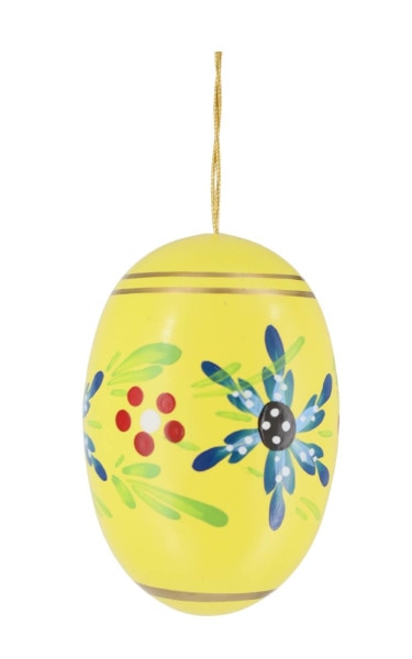 Easter egg yellow with flowers by Figurenland Uhlig GmbH
