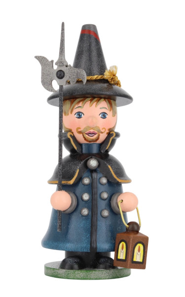 Smoking man gnome - night watchman, 14 cm (5.51 inch), colorful by Hubrig Volkskunst_3