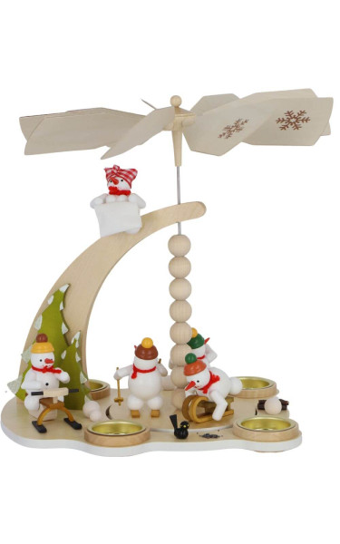 Weihnachtspyramide mit Schneemännern - Wintersport von Ralf Zenker_1