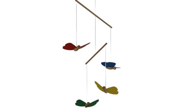 Mobile butterflies, 5 pieces, coloured by Ebert GmbH