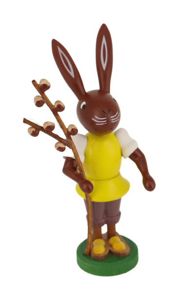 Easter bunny with willow cat, 9 cm by Thomas Preißler_3