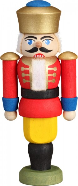 Christmas Nutcracker from Germany king, red, 9 cm by Seiffener Volkskunst eG Seiffen / Ore Mountains