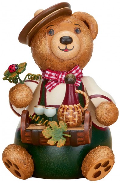 Teddy Weinliebhaber aus Holz aus der Serie Hubiduu Teddy von Hubrig