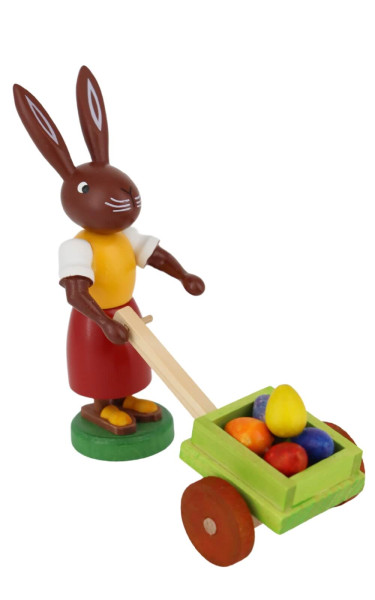 Easter bunny with egg cart, 9 cm by Thomas Preißler_2