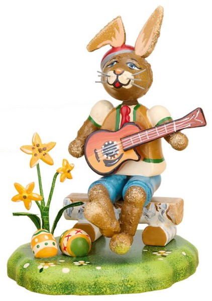 Osterhase Musikant Junge mit Gitarre von Hubrig Volkskunst