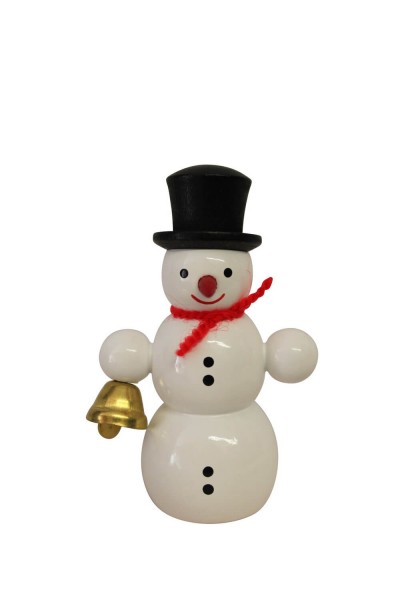 Schneemann mit Glocke, 6 cm von SEIFFEN.COM