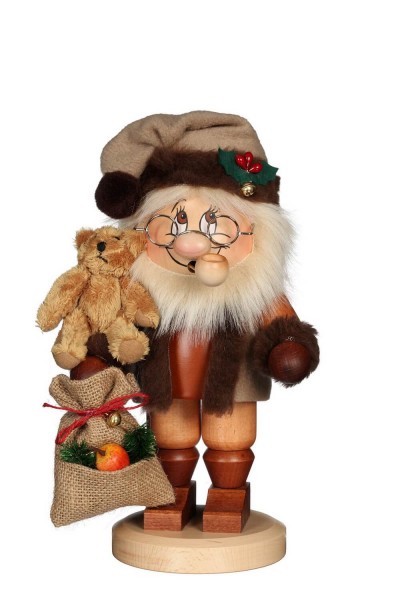 Räuchermännchen Wichtel Weihnachtsmann mit Teddybär, 28 cm von Christian Ulbricht