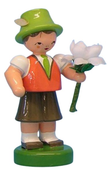 Miniatur Blumenkind - Junge, orange/grün von Figurenland Uhlig GmbH
