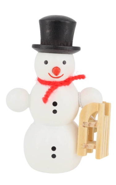 Schneemann mit Schlitten, stehend von SEIFFEN.COM_2