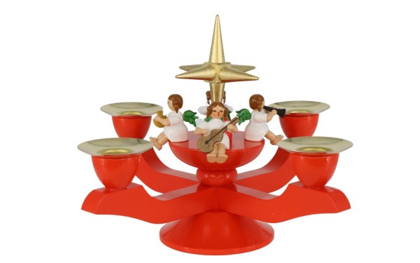 Advent candlestick with Christmas angel, 13 cm by Richard Glässer