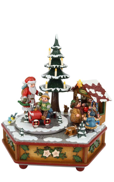 Spieluhr Weihnachtszeit mit der Melodie Kling Glöckchen kling von Hubrig Volkskunst_3