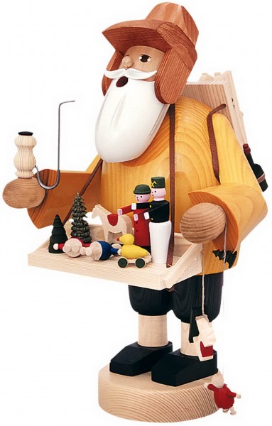 Räuchermännchen Spielzeughändler, 35 cm von KWO Kunstgewerbe-Werkstätten Olbernhau/ Erzgebirge