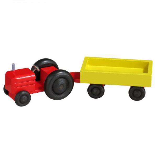 Traktor mit Anhänger/Pritsche, farbig von Robbi Weber